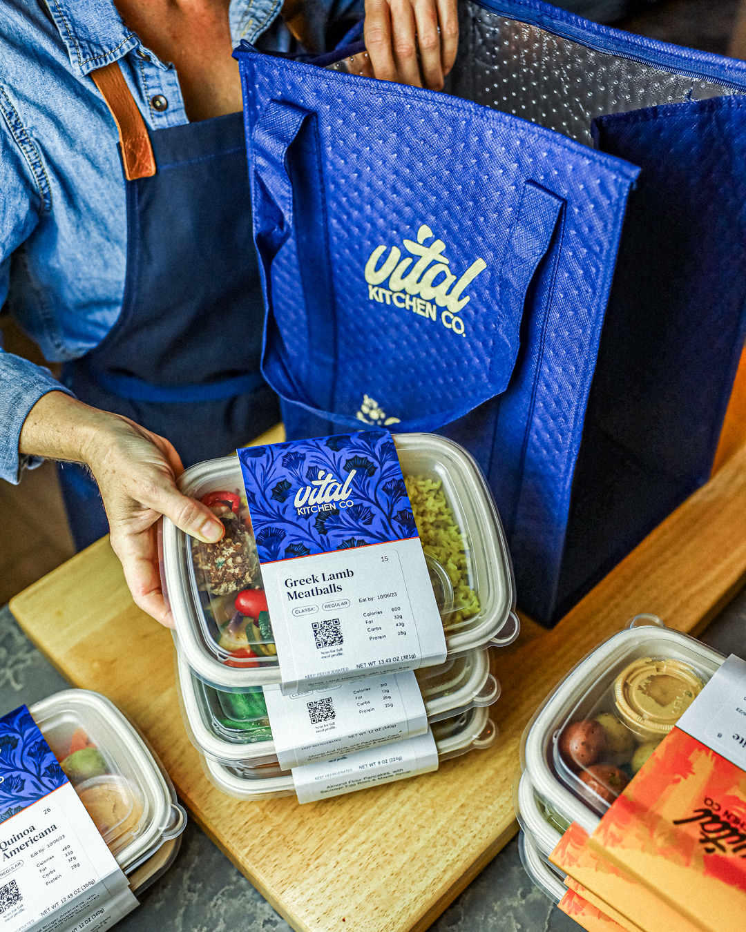 Meals Being Placed in Bag